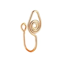 Handcrafted non-piercing gold spiral fake nose ring with a U-shaped clip-on design - Style 8 Rose Gold