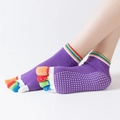 One Size / Five Toe-Rainbow Toes Dark Purple