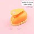 Star shape puncher in orange for kids DIY crafts and paper embossing 1.5cm size - Medium Star