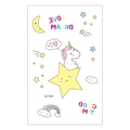 Waterproof unicorn tattoo sticker for kids featuring rainbow and star designs EC-654 - EC-654 (Unicorn)