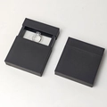 Matte black jewelry display box with drawer design and clear window for rings - Black Covered Drawer Box (With Inner Box) / 7*7*2cm / Black