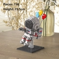Astronaut pen holder building blocks set with 736 pieces and 15.5cm height - 6024 Balloon Astronaut