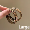 Orecchini a cerchio retrò con stampa leopardata marrone in resina di grandi dimensioni - 3# Caffè - Cerchio Leopardato (4.7mm)