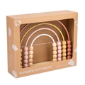 Abaco arcobaleno in legno con perle colorate nella confezione regalo Little Forest - Set Di Colori Rosa