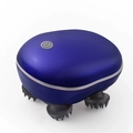 Electric head and body massager in blue finish with four rotating silicone heads - Purple