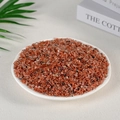 Natural reddish brown crystal stone chips in a white dish for aromatherapy - Southern Red Agate (3-5mm) 100g