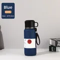 Blue 800ml 316 stainless steel insulated water bottle with matte finish and carry strap - 800ML / Business Blue