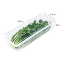 Contenitore rettangolare da 29cm in plastica trasparente per cipollotti e pasta lunga - 29cmx9.5cmx6cm / 2 Pezzi/Set