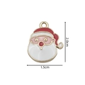 Christmas Santa Claus alloy enamel charm pendant in red and gold finish for DIY jewelry - 2313 Santa Claus