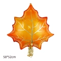 Foil balloon in maple leaf shape with orange gradient finish for party decor, 58x52cm - Maple Leaf Yellow