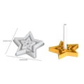 Large star shaped silicone mold for resin with dimensions 20.4cm width and 19.5cm height - Pentagram