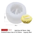 Durian-shaped silicone mold for DIY candles and soaps with product size details - 2-inch Durian SW-20