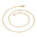 Minimalist 18k gold plated titanium steel O-chain necklace with classic lobster clasp - 2mm Gold Necklace