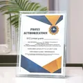 Silberner Kristallglasrahmen für Urkunden und Auszeichnungen im Büroambiente - Spitzensilber / A5