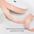 Matte milk silk ribbon in moonstone pink #203 color, 16mm width on 25 yards spool - 1.6CM Wide * 25 Yards / Moonstone