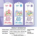 Cartoon frog stationery set featuring a flexible 20cm pink, blue, and purple 4-piece ruler kit - Happy Frog Soft Ruler Set