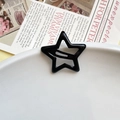 Minimalist black star-shaped star clip with glossy finish on a white background - The Star-Black