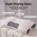 Waschbares gestricktes Nackenkissen in Grau-Weiß mit ergonomischen Schlafzonen - 48*74cm / 750g Einzelpackung