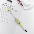 DIY beadable pen with yellow gradient finish, sparkling pearls, and glitter accents - Pearl Gradient Yellow
