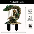 Fairy garden stake on swing with waterproof and scratch resistant acrylic features - No.3 (0.2cm Thickness)
