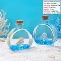Décoration de bureau bouteille flottante sirène océan avec liquide bleu et paillettes - Bouteille de Parfum Sirène / Styles Aléatoires