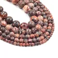 Detailweergave van rode jaspis kralen in diverse maten voor het maken van sieraden - 4mm ongeveer 88 stuks / Rode luipaard