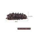 Realistic 8cm dark brown sea cucumber model with spike texture and precise dimensions - Small Sea Cucumber