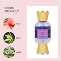 Neon Lily fragrance mist CD006 in purple bottle featuring peach grass and daisies scents - CD006 NEON LILY/200ml