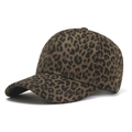 Klassieke dames baseballpet met luipaardprint, gebogen klep en stijlvol dierenpatroon - L(58-60cm) / Donkere Luipaard