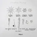 Set da 84 pezzi di decorazioni natalizie trasparenti con fiocchi e ghiaccioli - Set 9 (84 pz)