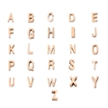 Set de 26 colgantes de letras del alfabeto A-Z en acero inoxidable oro rosa con efecto espejo - Letra A / Rosa oro
