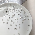 Makroaufnahme von klaren achteckigen Kristallen für professionelles Nailart-Design - Einzeln Weiß Mini Oktogon 4*6mm