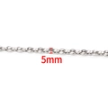 DIY 5mm silver stainless steel chain link for custom necklaces and bracelets - Cross Coffee Bean Chain 5mm / Steel