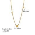 Elegante gouden titaniumstalen hartketting met minimalistische onregelmatige hangers - Mini Hart Ketting (XKN0142) / Goud