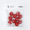Set of 11 red Christmas bells with star cutouts and snowflake patterns in retail packaging - Candy Cane Print - Red (10 Pcs/Pack)