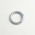 Rainbow plated alloy spring ring clasp with aurora metallic finish for DIY crafts - Gray (High Quality Plating)