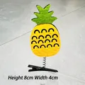 Creative pineapple spring hair clip made of yellow felt, height 8cm and width 4cm - Pineapple Hair Clip