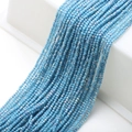 Light blue faceted crystal beads with AB coating for DIY jewelry making and necklaces - Light Peacock Blue Half AB