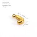 18K gold plated stainless steel letter J bubble pendant charm for DIY jewelry making - Letter J / Gold