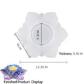 Translucent lotus flower silicone resin mold for DIY candle holders and storage boxes - No. 3 Lotus Candle Holder / Translucent White