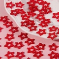 Red star-shaped hollow pearls for DIY crafts and hair accessories decoration - Red