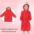 Imperméable enfant rouge fraise avec capuche pour garçons et filles de 90-130cm - Taille unique / Fraise Rouge