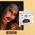 Halloween temporary mouth tattoos BM-052 with bloody eyeball and spider web designs - Style BM-052