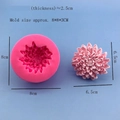 3D chrysanthemum silicone mold for handmade candles and chocolate baking, 8cm diameter - Chrysanthemum 3183 / Pink