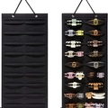 Wandmontierter Krallenclip-Organizer aus schwarzem Filz mit 10 Ebenen für Haarschmuck - 80*35cm / Schwarz
