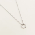 S925 sterling silver chain necklace with vintage spring ring clasp for DIY jewelry - Platinum Necklace