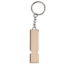 Flat dual-tone aluminum alloy survival whistle in champagne gold with keychain ring - Gold