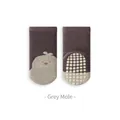 Dicke graue Baby-Bodensocken mit Maulwurf-Muster und rutschfester Silikonsohle - S 0-1 Jahre / Grauer Maulwurf
