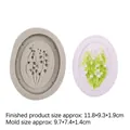 Stampo in silicone ovale vintage con mughetto per cornici in gesso e resina epossidica - Grigio