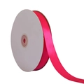 Vibrant rose pink 2cm polyester satin ribbon roll for gift box wrapping and cake decoration - Rose Red